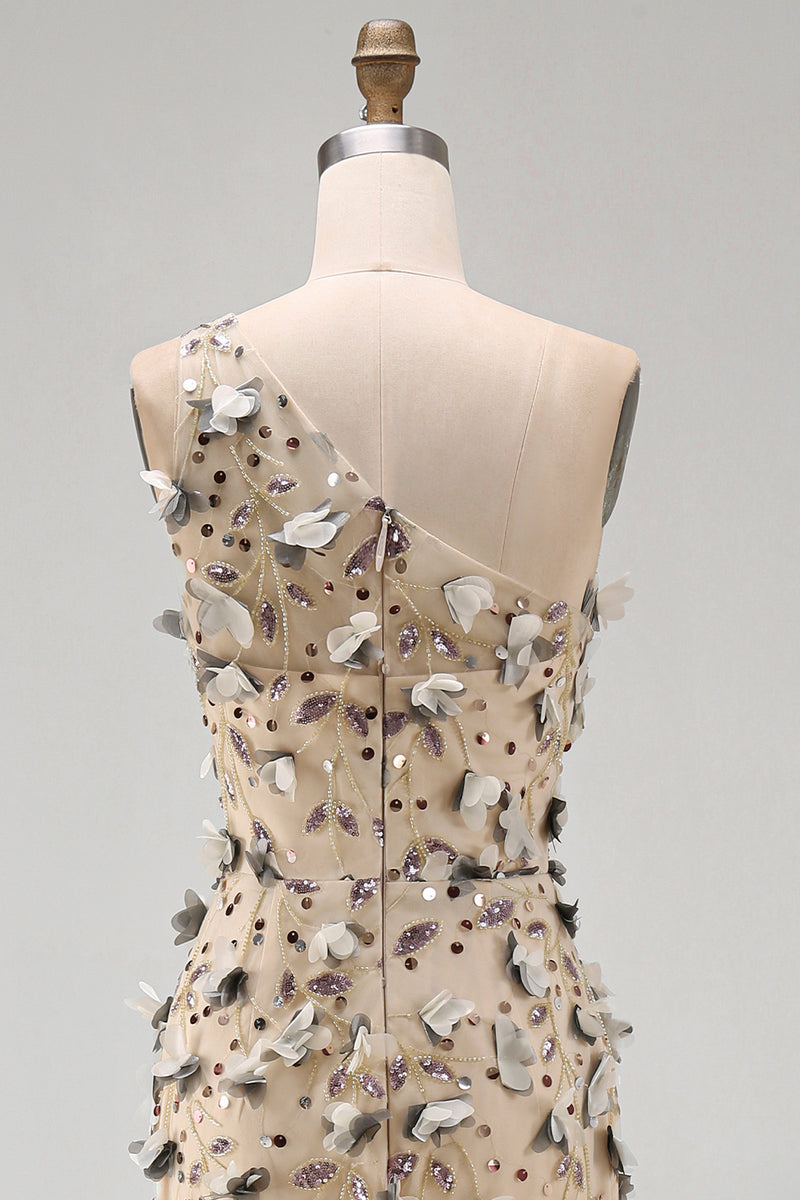 Load image into Gallery viewer, Sparkly Apricot Long Floral Beaded Mermaid Mother of the Bride Dress
