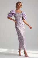 Load image into Gallery viewer, Sparkly Lilac Beaded Long Sheath Mother of the Bride Dress