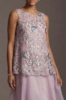Load image into Gallery viewer, Sparkly Lilac Beaded Long A Line Mother of the Bride Dress with Ruffles