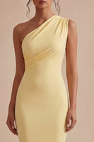 Load image into Gallery viewer, Daffodil Mermaid One Shoulder Long Formal Dress