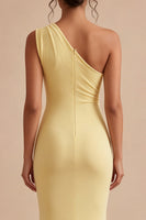 Load image into Gallery viewer, Daffodil Mermaid One Shoulder Long Formal Dress