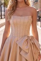 Load image into Gallery viewer, Sparkly Mint A Line Short Corset Cocktail Dress with Bow