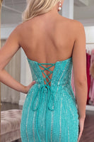 Load image into Gallery viewer, Royal Blue Sparkly Beaded Tight Short Cocktail Dress
