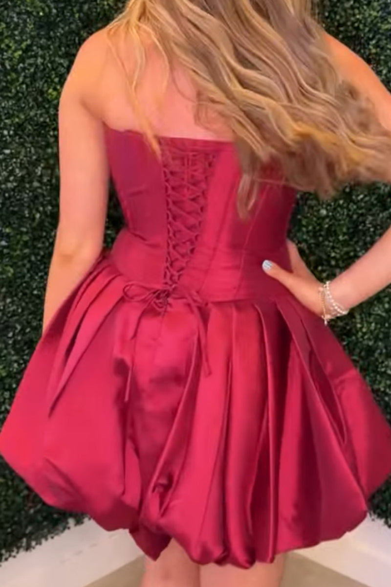 Load image into Gallery viewer, Sparkly Pink Beaded Short Corset Cocktail Dress with Flower