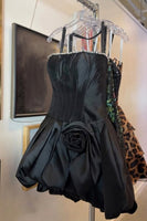 Load image into Gallery viewer, Fuchsia Short A Line Corset Strapless Cocktail Dress with Pearls