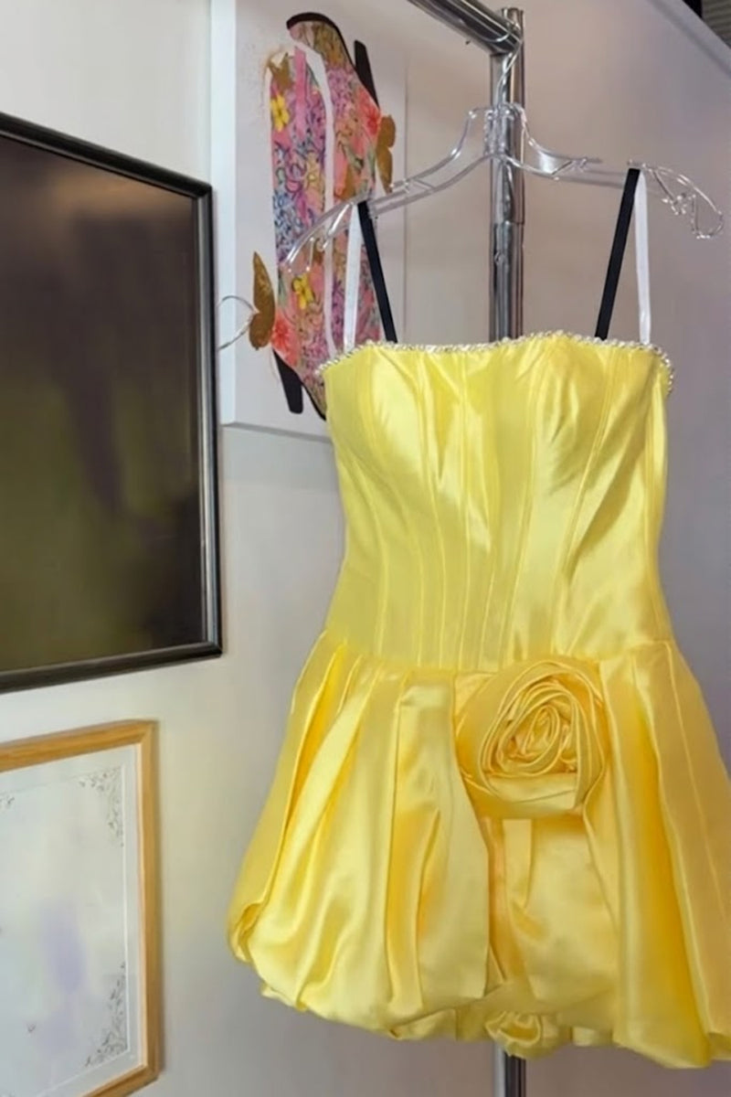 Load image into Gallery viewer, Fuchsia Short A Line Corset Strapless Cocktail Dress with Pearls