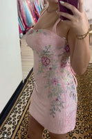Load image into Gallery viewer, Sparkly Dark Blue Tight Short Halter Floral Beaded Cocktail Dress