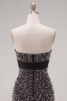 Load image into Gallery viewer, Sparkly Black Beaded Ruffled Tight Short Cocktail Dress with Bow