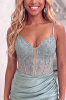 Load image into Gallery viewer, Royal Blue Floral Corset Tight Short Cocktail Dress