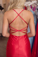Load image into Gallery viewer, Red Simple Crossed Straps Backless Short Tight Cocktail Dress