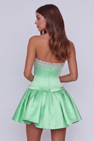 Load image into Gallery viewer, Hot Pink Sparkly Beaded Sweetheart Short Cocktail Dress with Bows