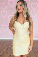 Load image into Gallery viewer, Blue Beaded Strapless Tight Short Cocktail Dress