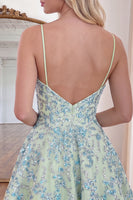 Load image into Gallery viewer, Light Green Beaded A Line V Neck Short Cocktail Dress