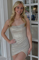 Load image into Gallery viewer, Red Sparkly Strapless Short Tight Cocktail Dress