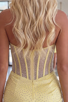 Load image into Gallery viewer, Sparkly Coffee Corset Beaded Tight Sweetheart Short Cocktail Dress
