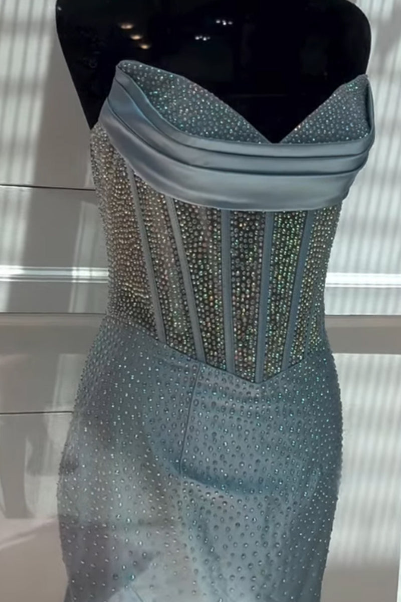 Load image into Gallery viewer, Sparkly Coffee Corset Beaded Tight Sweetheart Short Cocktail Dress