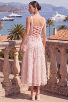 Load image into Gallery viewer, Green Floral Beaded A Line Square Neck Maxi Wedding Guest Dress