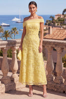 Load image into Gallery viewer, Sage Green Floral A Line Beaded Off the Shoulder Maxi Wedding Guest Dress