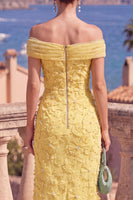 Load image into Gallery viewer, Sage Green Floral A Line Beaded Off the Shoulder Maxi Wedding Guest Dress