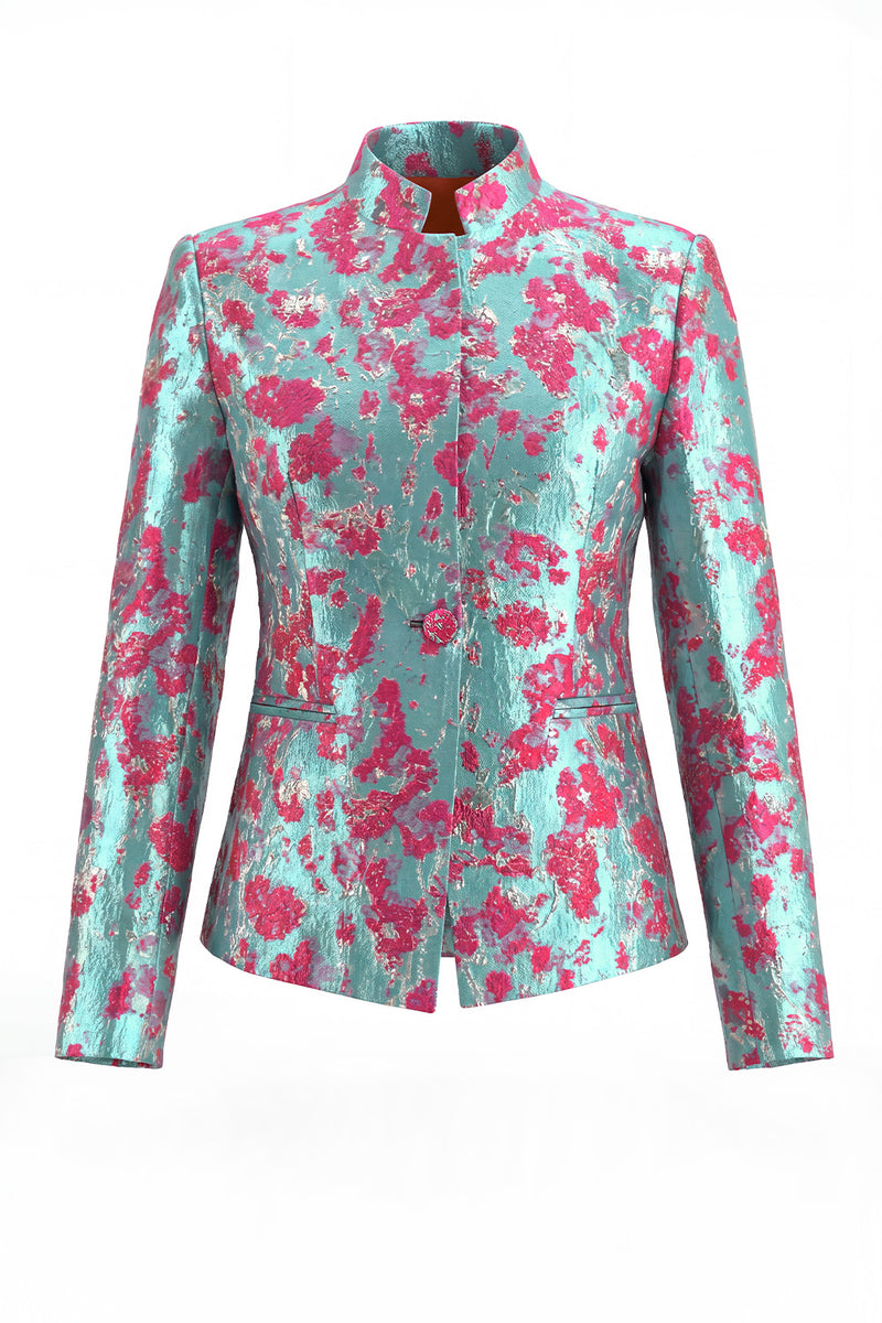 Load image into Gallery viewer, 2 Piece Floral Dusty Green Slim Fit Prom Suits