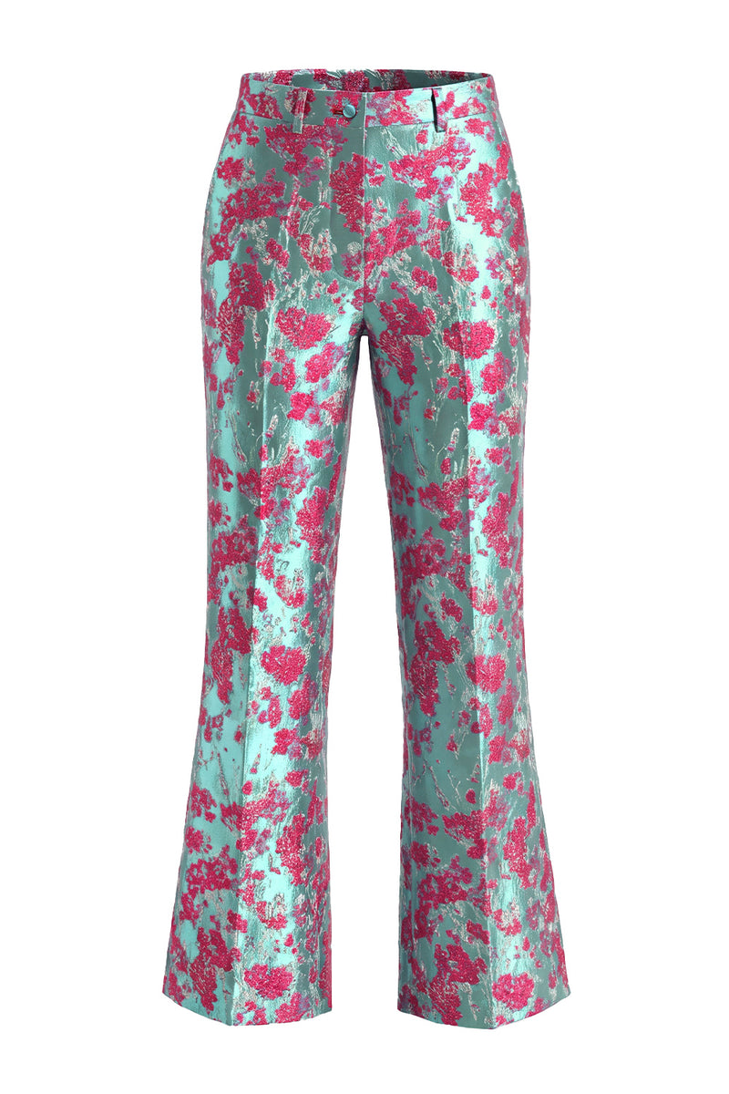 Load image into Gallery viewer, 2 Piece Floral Dusty Green Slim Fit Prom Suits