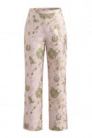 Load image into Gallery viewer, Halter 2 Piece Green Flower Single Breasted Business Suits with Pockets