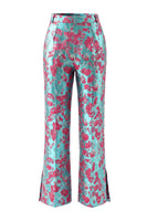 Load image into Gallery viewer, 2 Piece Floral Dusty Green Slim Fit Prom Suits