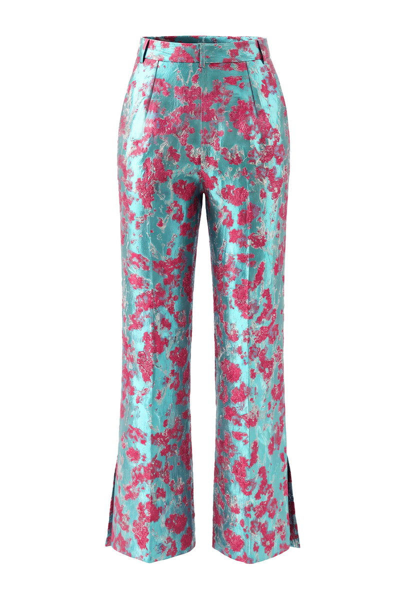 Load image into Gallery viewer, 2 Piece Floral Dusty Green Slim Fit Prom Suits
