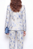 Load image into Gallery viewer, Single Breasted 2 Piece Blue Flower Peak Lapel Business Suits with Pockets