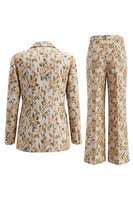 Load image into Gallery viewer, 2 Piece Floral Grey Blue Peak Lapel Single Breasted Business Suits