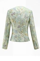 Load image into Gallery viewer, Yellow Flower 2 Piece Round Neck Single Breasted Business Suits with Pockets
