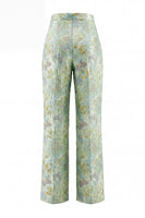 Load image into Gallery viewer, Yellow Flower 2 Piece Round Neck Single Breasted Business Suits with Pockets