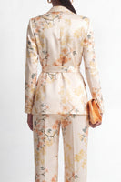 Load image into Gallery viewer, 2 Piece Floral Champagne Shawl Lapel Business Suits with Pockets