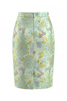 Load image into Gallery viewer, Green Flower 2 Piece Peak Lapel Midi Single Breasted Business Suits