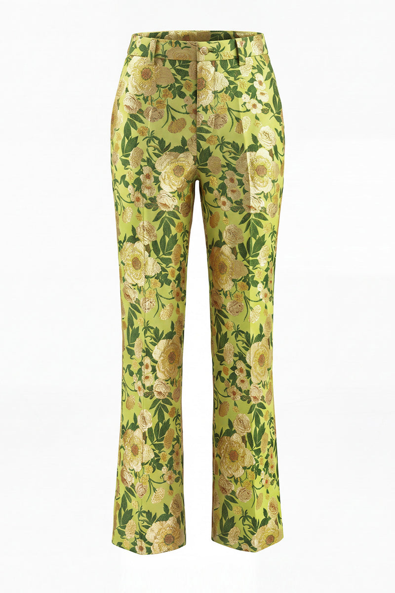 Load image into Gallery viewer, Blue Floral 2 Piece Notched Lapel Single Breasted Business Suits with Pockets