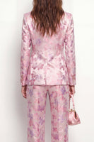 Load image into Gallery viewer, 2 Piece Pink Fuchsia Flower Single Breasted Peak Lapel Business Suits with Pockets