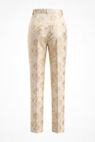 Load image into Gallery viewer, Floral Golden 2 Piece Peak Lapel Single Breasted Business Suits with Pockets