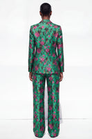 Load image into Gallery viewer, Black Floral 2 Piece Peak Lapel Single Breasted Business Suits with Pockets