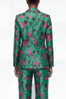 Load image into Gallery viewer, Black Floral 2 Piece Peak Lapel Single Breasted Business Suits with Pockets
