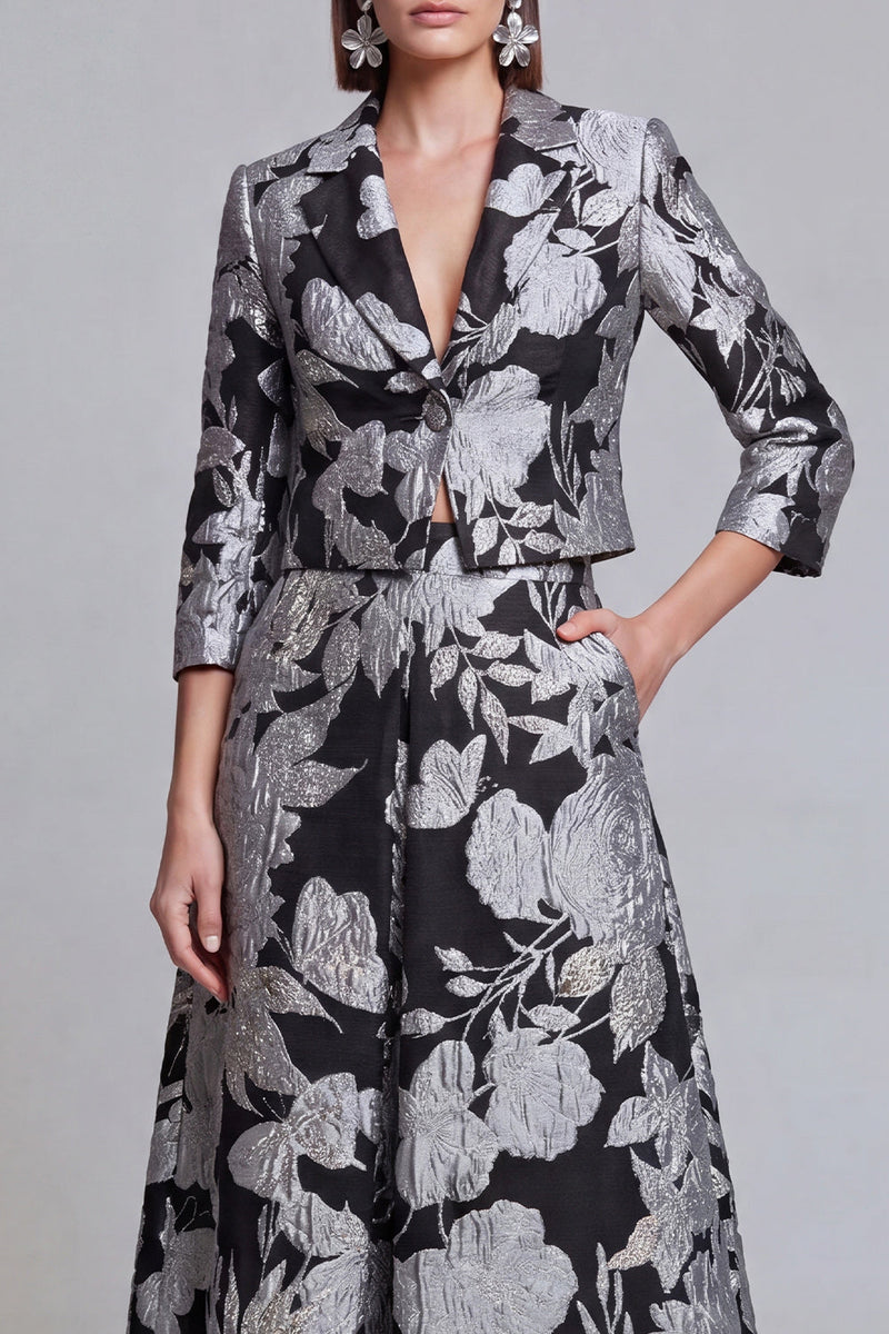 Load image into Gallery viewer, Sage Green Floral Notched Lapel 2 Piece Prom Suits with Pockets