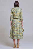 Load image into Gallery viewer, Sage Green Floral Notched Lapel 2 Piece Prom Suits with Pockets