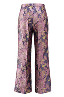 Load image into Gallery viewer, 2 Piece Floral Navy Pink V-Neck Prom Suits