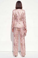 Load image into Gallery viewer, 2 Piece Floral Blush Peak Lapel Double Breasted Prom Suits with Pockets