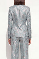 Load image into Gallery viewer, 2 Piece Floral Blush Peak Lapel Double Breasted Prom Suits with Pockets
