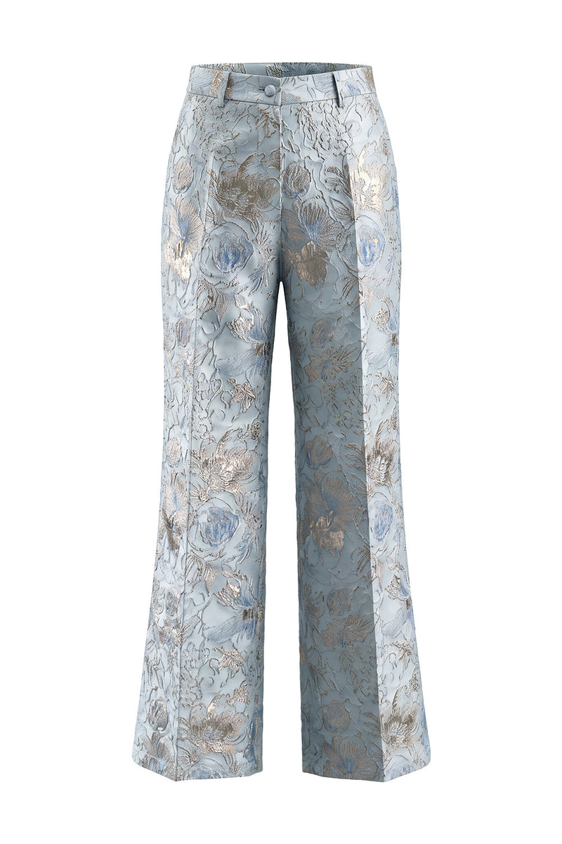 Load image into Gallery viewer, 2 Piece Floral Blush Peak Lapel Double Breasted Prom Suits with Pockets