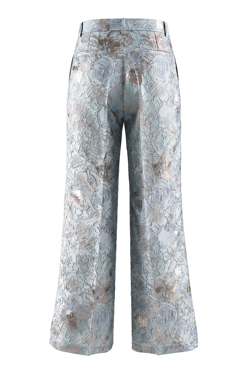 Load image into Gallery viewer, 2 Piece Floral Blush Peak Lapel Double Breasted Prom Suits with Pockets