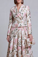 Load image into Gallery viewer, Ivory Yellow Flower Single Breasted Peak Lapel Prom Suits with Pockets