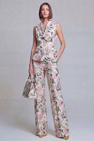 Load image into Gallery viewer, Grey Blue Flower Double Breasted Peak Lapel Prom Suits