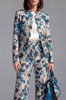 Load image into Gallery viewer, 2 Piece Floral Dusty Green Slim Fit Prom Suits