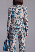 Load image into Gallery viewer, 2 Piece Floral Dusty Green Slim Fit Prom Suits